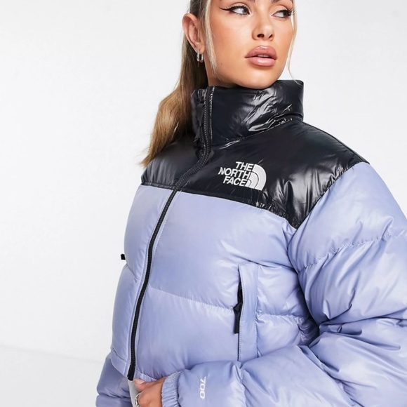 The North Face Women's Black and Lavender Puffer Jacket - Picture 2 of 12